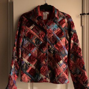 Beautiful multi-colored velvet patchwork jacket